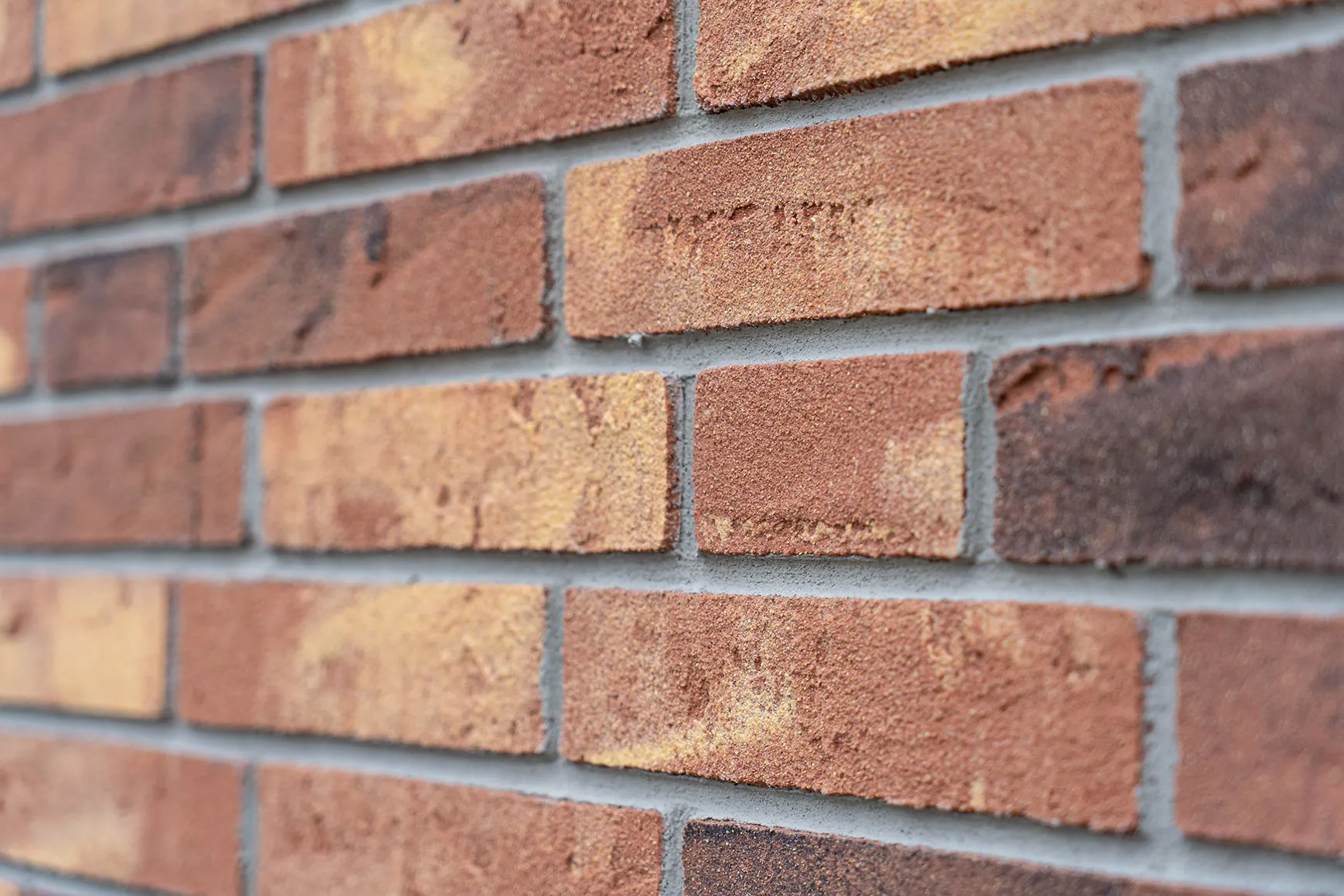 close up of new brick wall